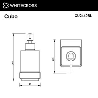 Дозатор для жидкого мыла подвесной WHITECROSS Cubo CU2440NIB брашированный никель